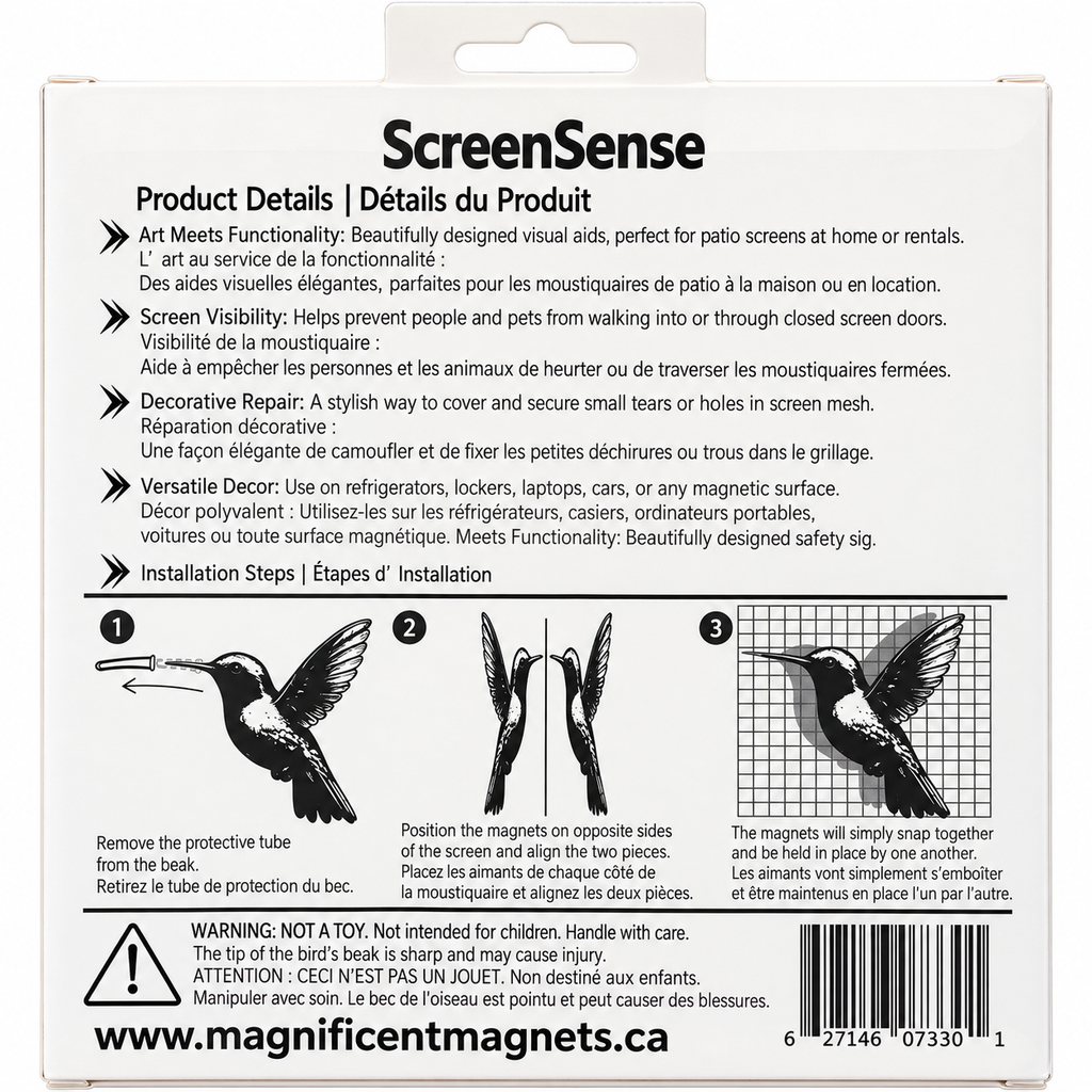 ScreenSense installation instructions and product details