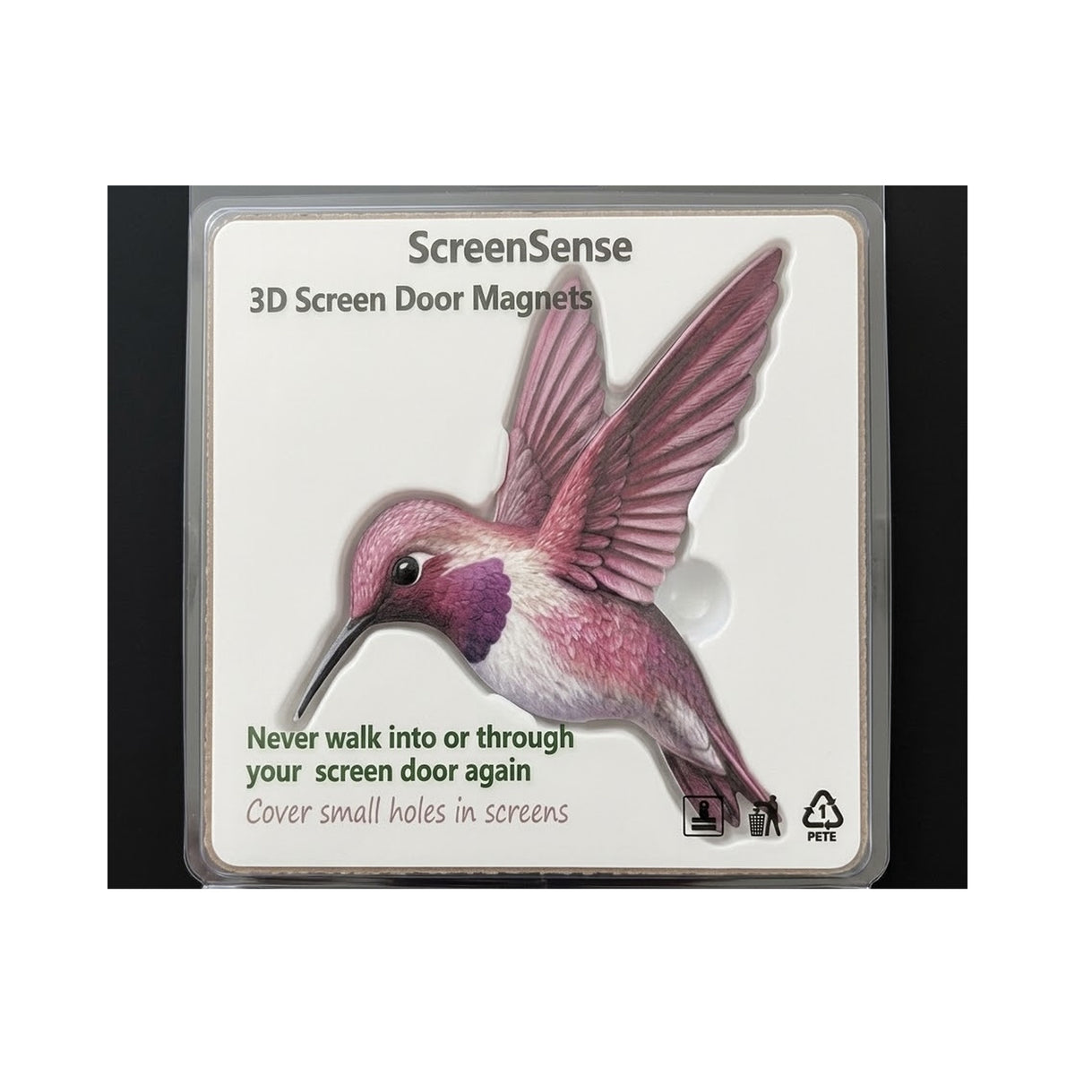 ScreenSense Pink Hummingbird Screen Magnet