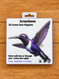 ScreenSense Purple Hummingbird 3D Screen Door Magnet